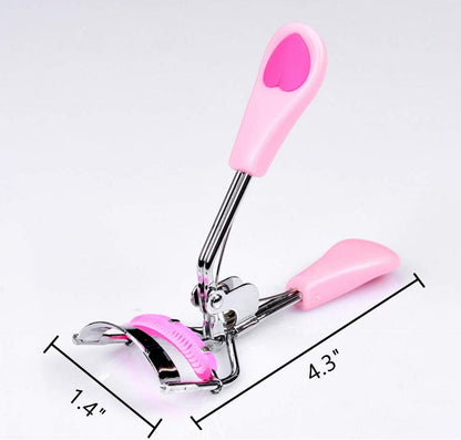🔥Stainless Steel Eyelash Curler with Built-in Comb Pinch Pain-Free with 5 Silicone Refill Pads